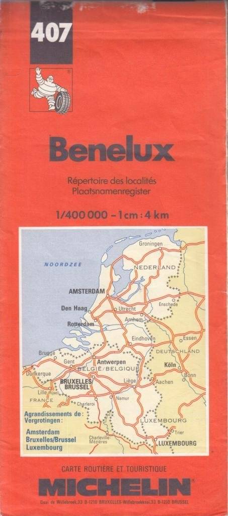 Benelux: Index of Places Ortsverzeichnis (Michelin Main Road Maps, Band 407) Leisure, Home & Garden