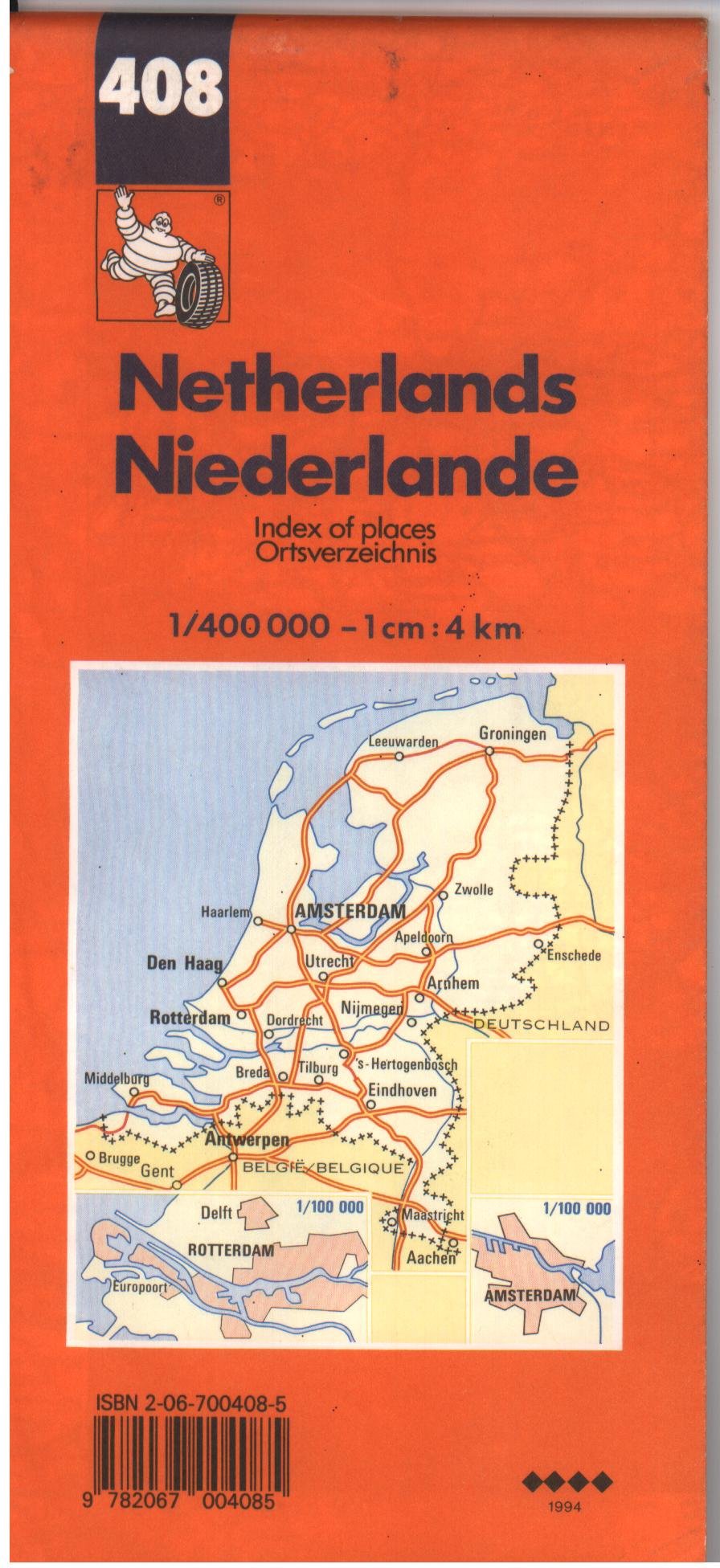 Michelin Country Map: Netherlands (Michelin Main Road Maps, Band 408) Leisure, Home & Garden