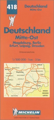Michelin Allemagne Centre-Est/Central-East Germany (Michelin Map, 418, Band 418) Leisure, Home & Garden