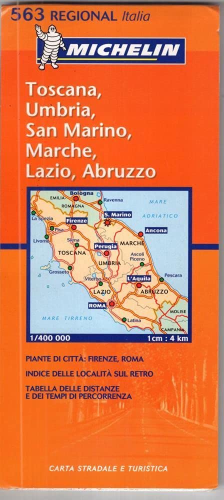 Toscana, Umbria, San Marino, Marche, Lazio, Abruzzo (Michelin Regional Maps) Leisure, Home & Garden