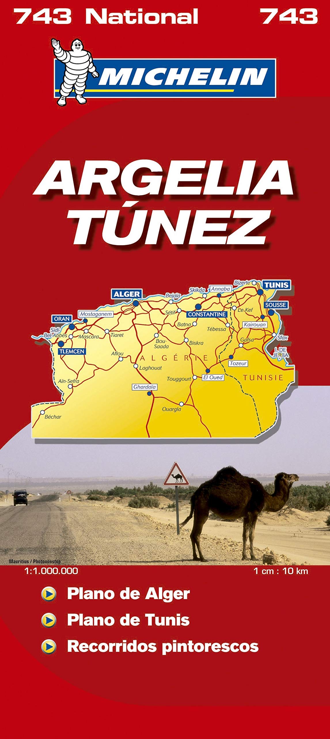 Mapa National Argelia y Túnez: Actualizado Práctico Fiable Escala detallada Maps & Plans