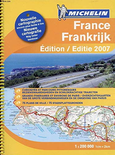 FRANCE / FRANKRIJK 22097 SPIR . ATLAS MICHELIN 2007 + FLUO Maps & Plans