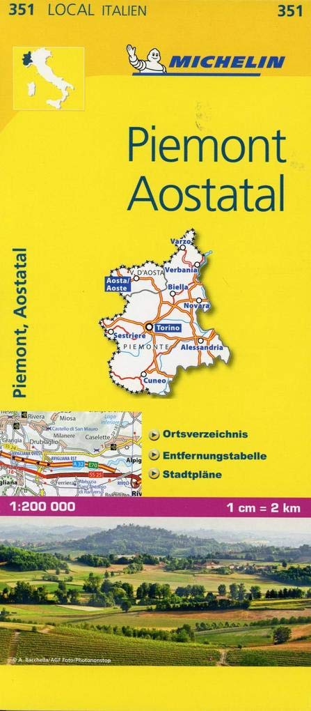 Michelin Lokalkarte Piemont-Aostatal 1 : 200 000 Leisure, Home & Garden
