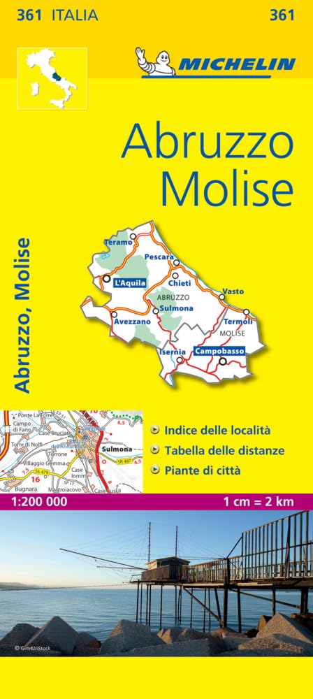 Michelin Map Italy: Abruzzo, Molise 361 book
