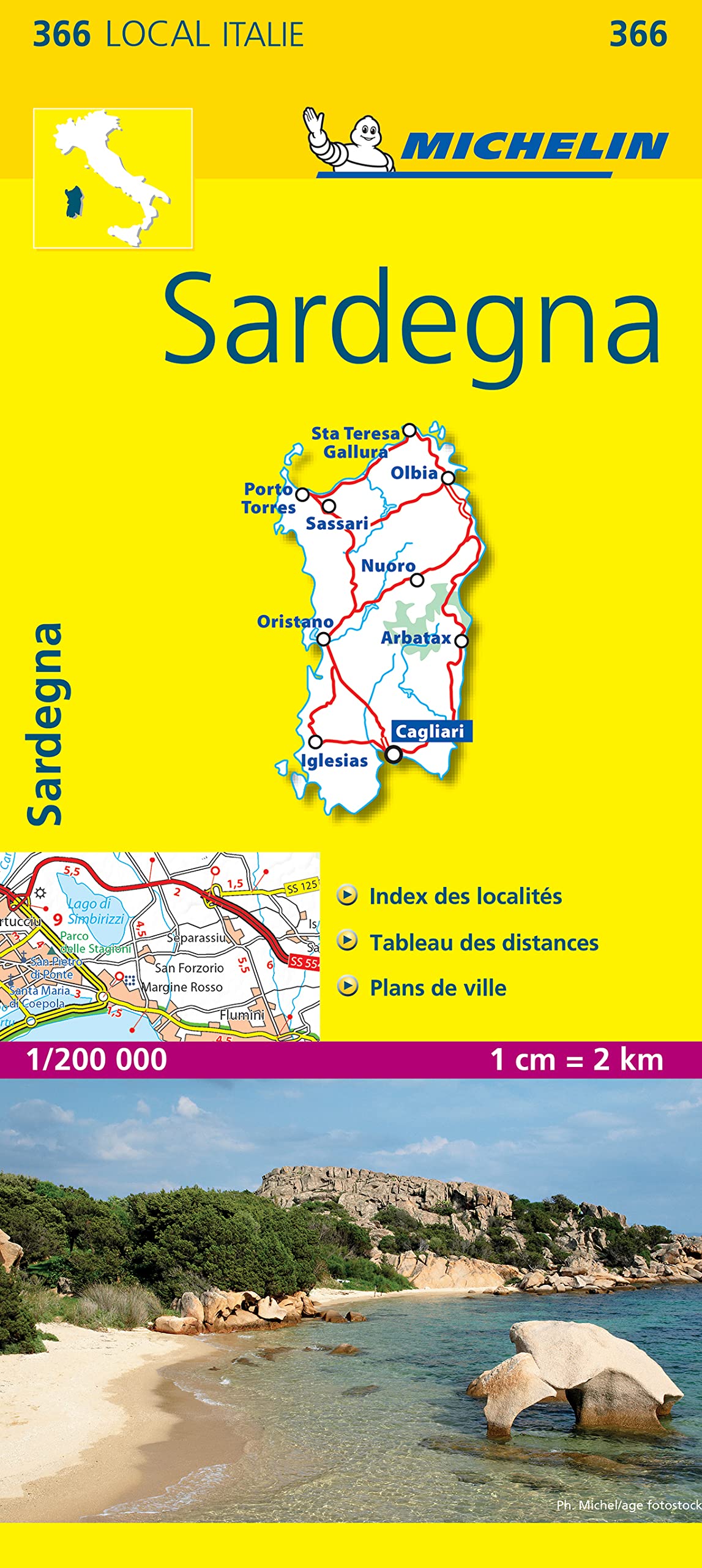 Sardegna: 1:200000 (Michelin kaart - lokaal Italie (366), Band 366) Leisure, Home & Garden