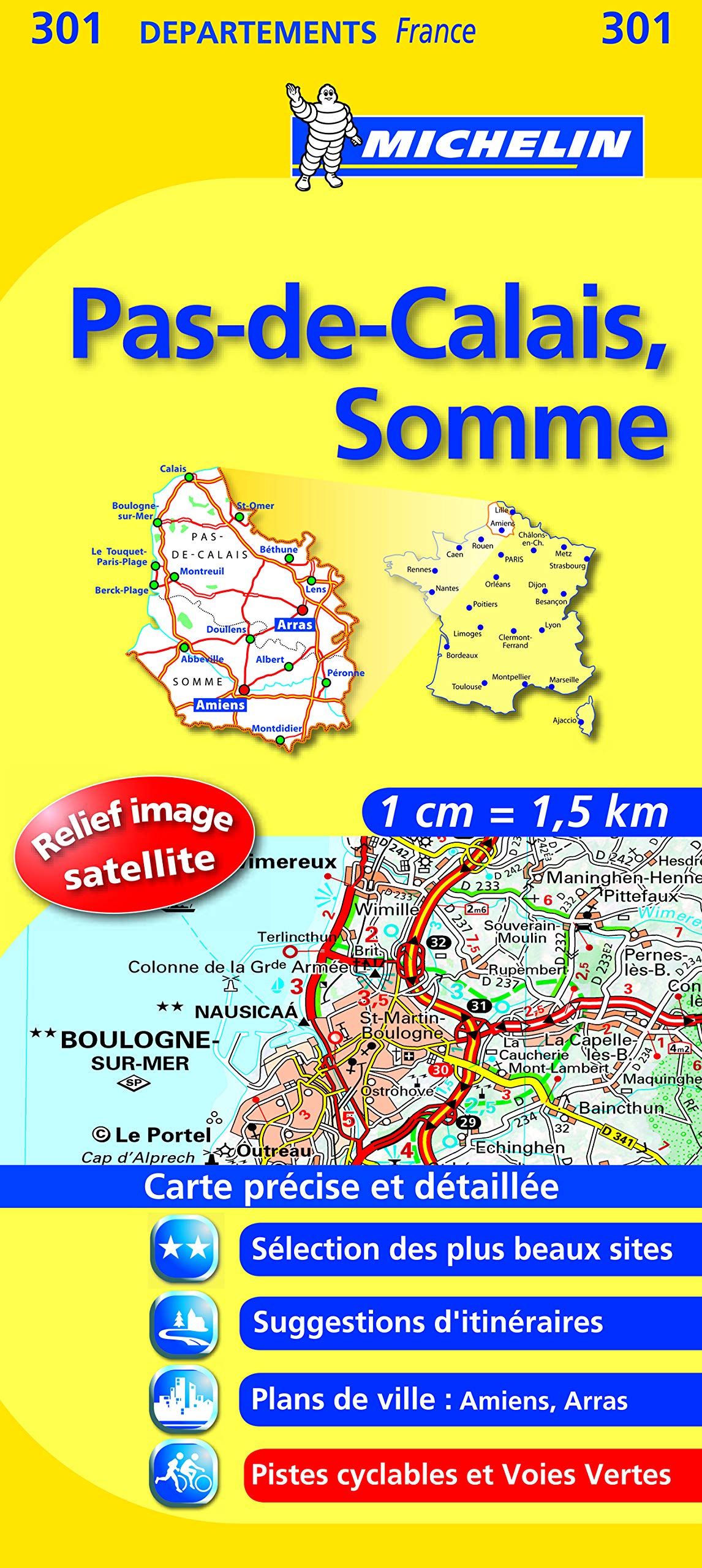 PAS DE CALAIS / SOMME 11301 CARTE ' LOCAL ' ( France ) MICHELIN KAART (KAARTEN/CARTES MICHELIN) Leisure, Home & Garden