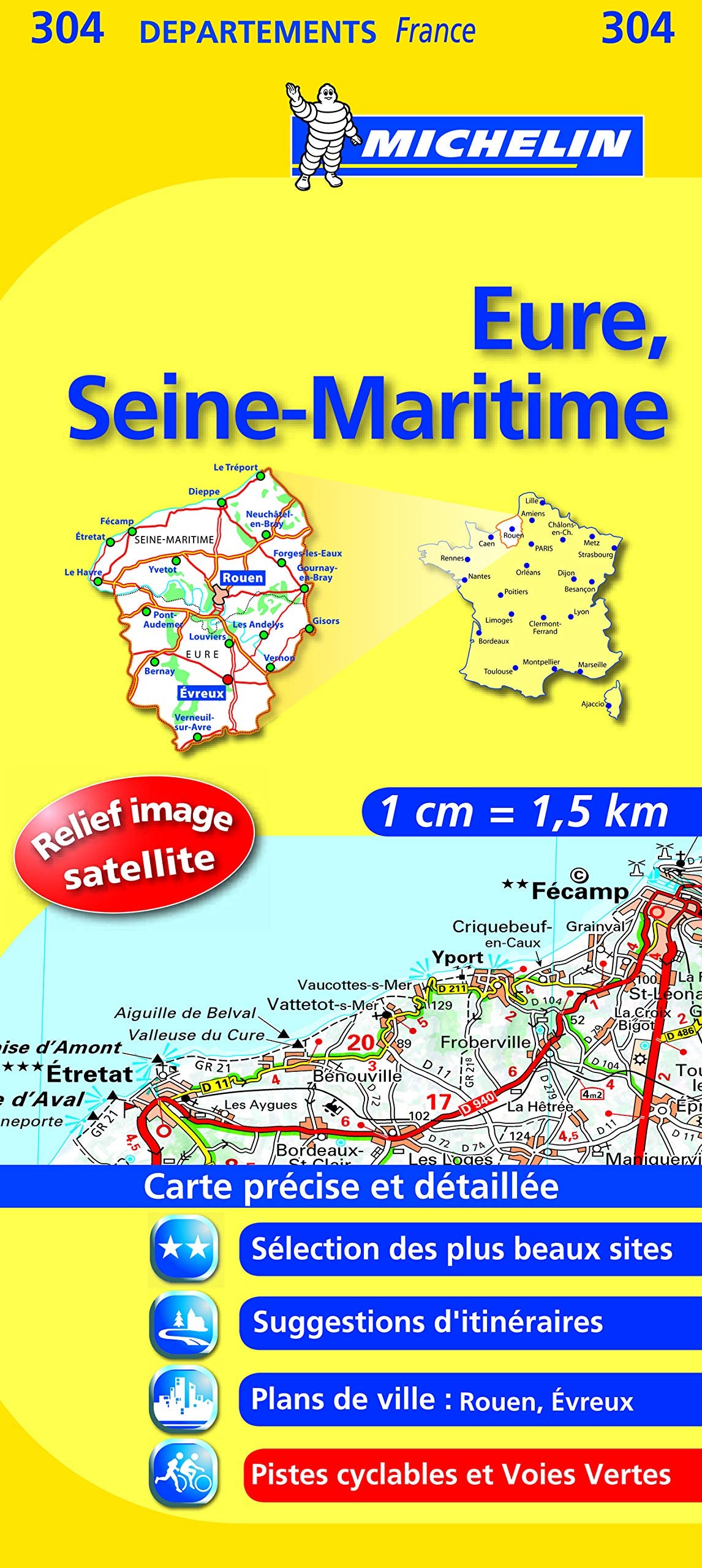 EURE / SEINE - MARITIME 11304 CARTE ' LOCAL ' ( France ) MICHELIN KAART (KAARTEN/CARTES MICHELIN) Leisure, Home & Garden