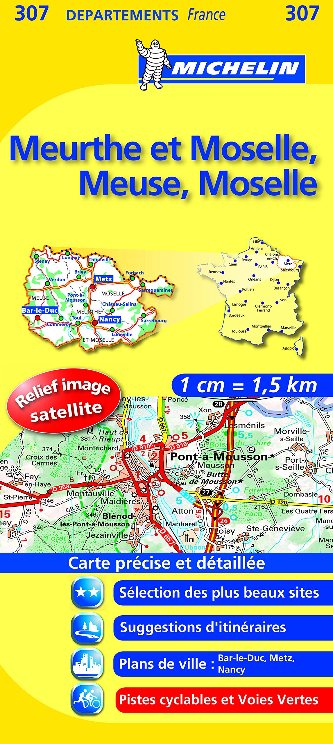 MEUSE / MEURTHE & MOSELLE 11307 CARTE ' LOCAL ' ( France ) MICHELIN KAART (KAARTEN/CARTES MICHELIN) Leisure, Home & Garden