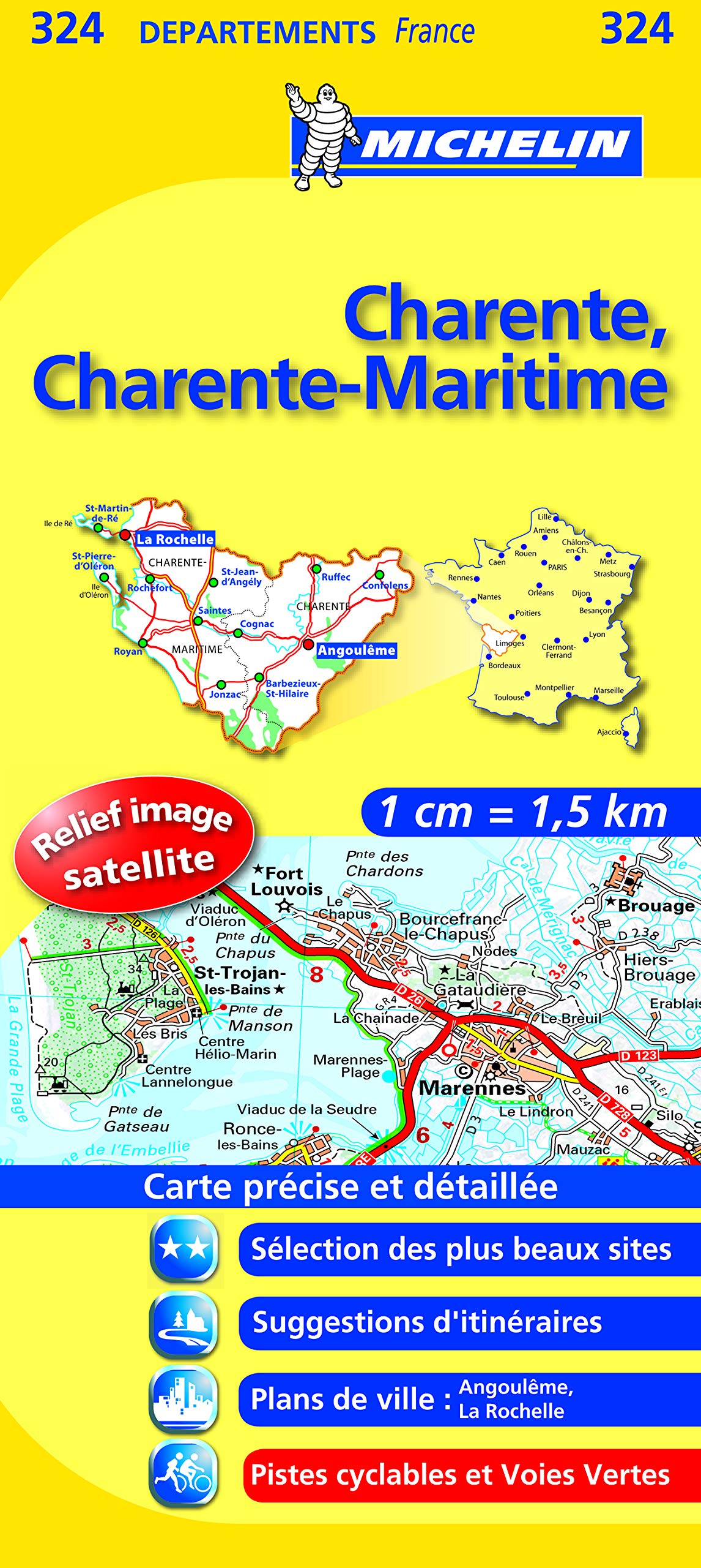 CHARENTE / CHARENTE - MARITIME 11324 CARTE ' LOCAL ' ( France ) MICHELIN KAART (KAARTEN/CARTES MICHELIN) Leisure, Home & Garden
