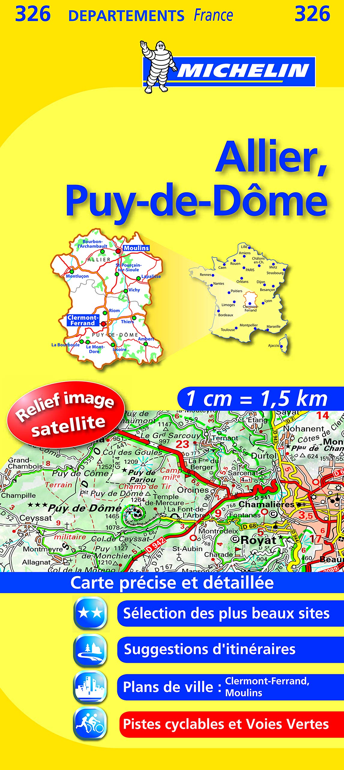 ALLIER / PUY - DE - DOME 11326 CARTE ' LOCAL ' ( France ) MICHELIN KAART (KAARTEN/CARTES MICHELIN) Leisure, Home & Garden