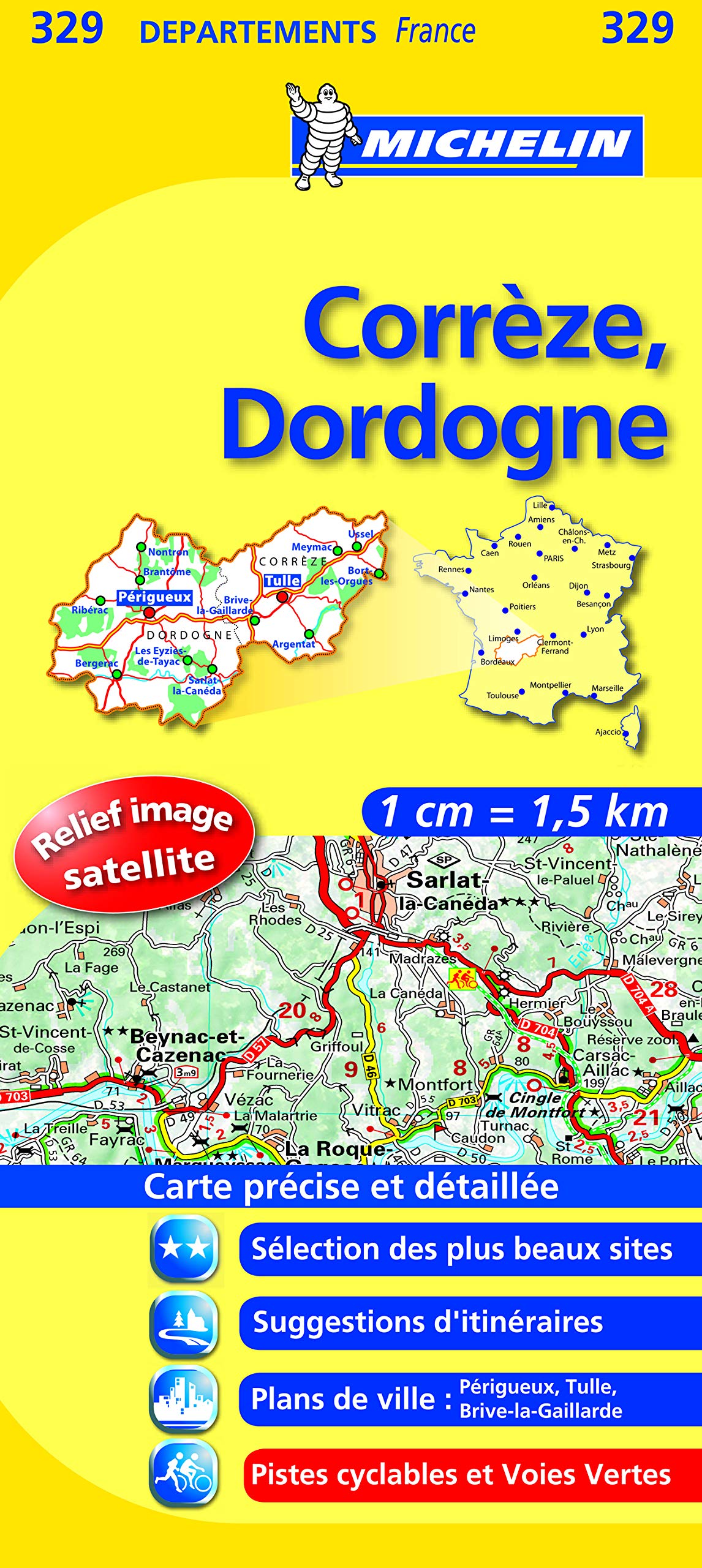 CORREZE / DORDOGNE 11329 CARTE ' LOCAL ' ( France ) MICHELIN KAART (KAARTEN/CARTES MICHELIN) Leisure, Home & Garden