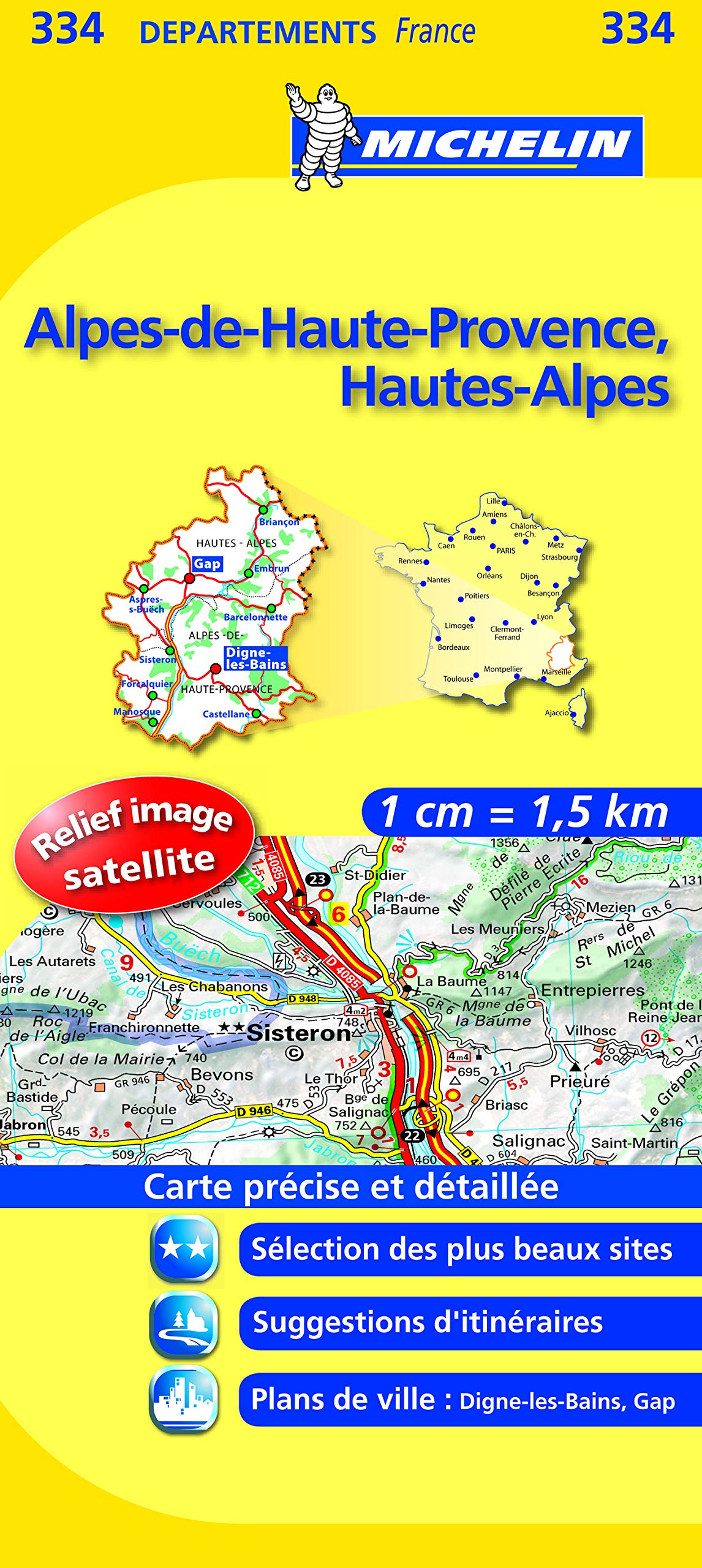 ALPES - DE - HAUTE PROVENCE , HTES - ALPES 11334 CARTE ' LOCAL ' ( France ) MICHELIN KAART (KAARTEN/CARTES MICHELIN) Leisure, Home & Garden