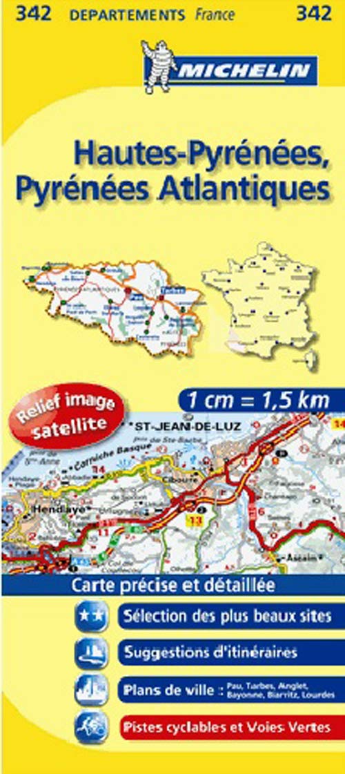 HAUTES - PYRENEES / PYR - ATLANTIQUES 11342 CARTE ' LOCAL ' ( France ) MICHELIN KAART (KAARTEN/CARTES MICHELIN) Leisure, Home & Garden