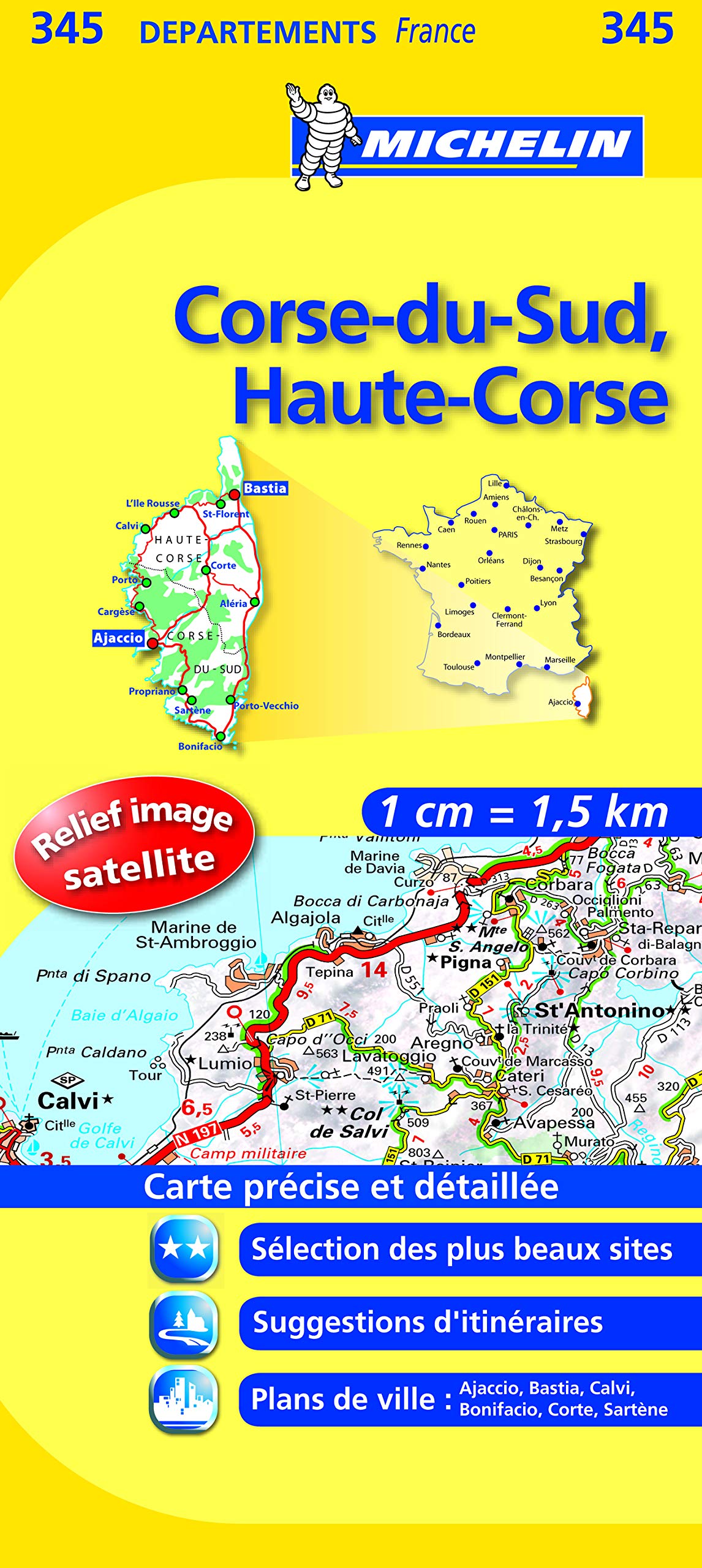 CORSE - DU - SUD / HAUTE - CORSE 11345 CARTE ' LOCAL ' ( France ) MICHELIN KAART (KAARTEN/CARTES MICHELIN) Leisure, Home & Garden