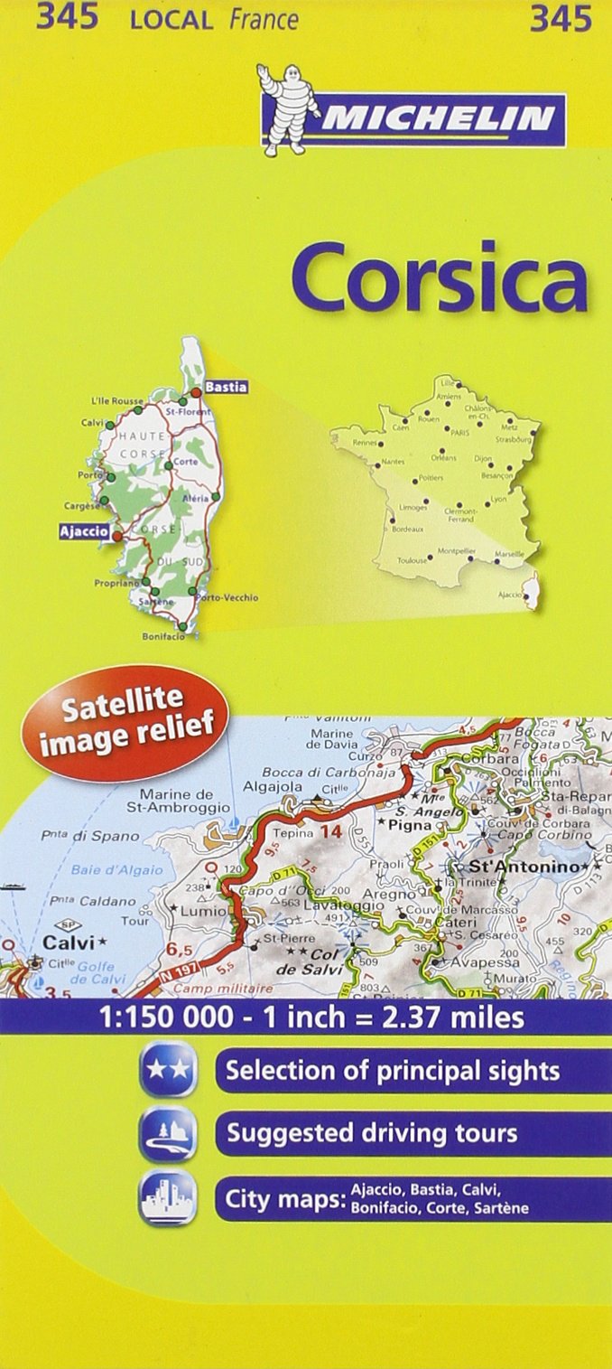 Corse du Sud Haute Corse Local Map (Mapas Local Michelin) Leisure, Home & Garden