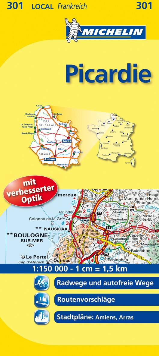 Michelin Picardie: Straßen- und Tourismuskarte Leisure, Home & Garden