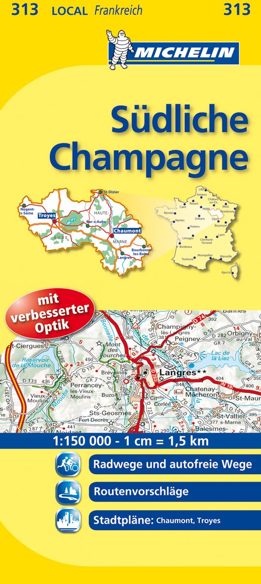 Michelin Localkarte Südliche Champagne 1 : 150 000 Leisure, Home & Garden