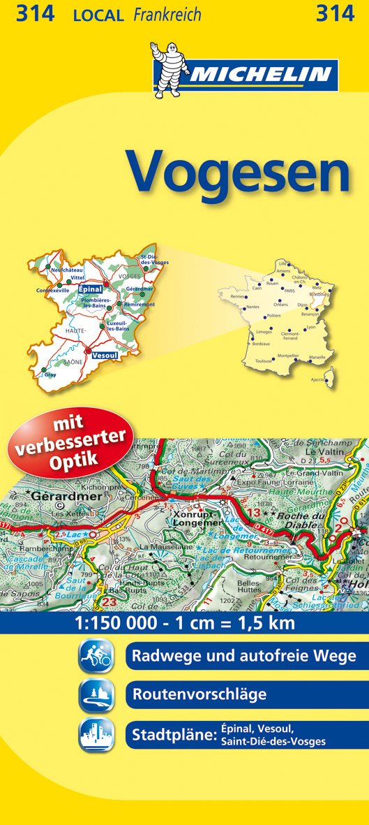 Michelin Vogesen: Straßen- und Tourismuskarte Leisure, Home & Garden
