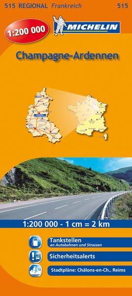 Michelin Champagne-Ardennen: Straßen- und Tourismuskarte 1:200.000 (MICHELIN Regionalkarten, Band 515) Leisure, Home & Garden