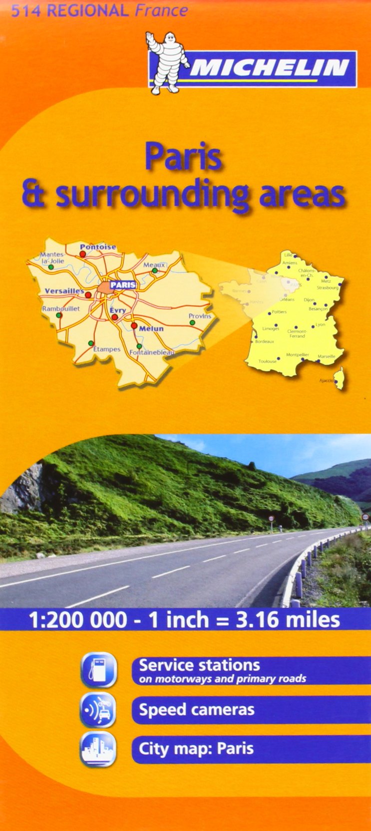 Ile de France Regional France Map (Mapas Regional Michelin, Band 514) Leisure, Home & Garden