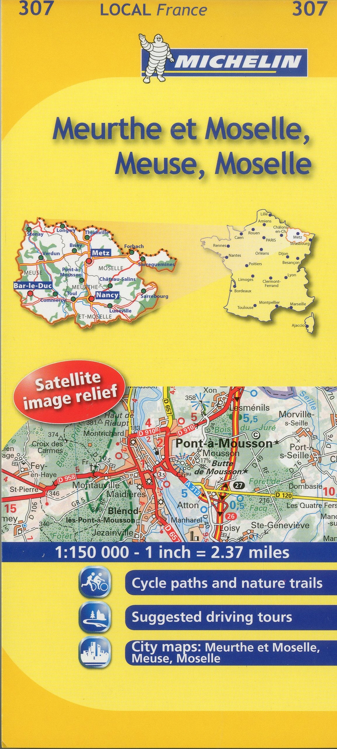 Michelin Map France: Meurthe Et Moselle, Meuse, Moselle 307 book