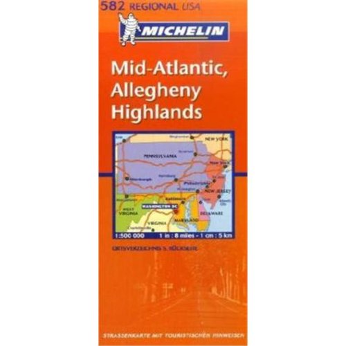 Mid-Atlantic, Allegheny Highlands (MICHELIN Regionalkarten, Band 582) Maps & Plans