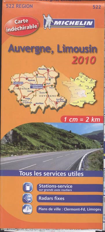 CARTE ROUTIERE 522 AUVERGNE LIMOUSIN HR 2010 book