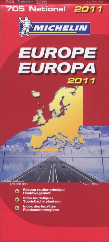 EUROPE EUROPA 11705 CARTE ' NATIONAL ' 2011 MICHELIN KAART book