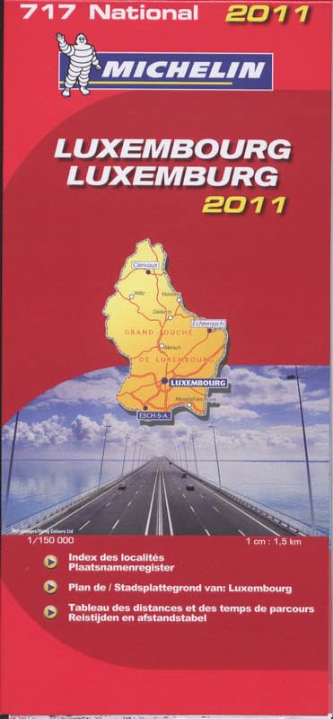 LUXEMBOURG LUXEMBURG 11717 CARTE ' NATIONAL ' 2011 MICHELIN KAART book