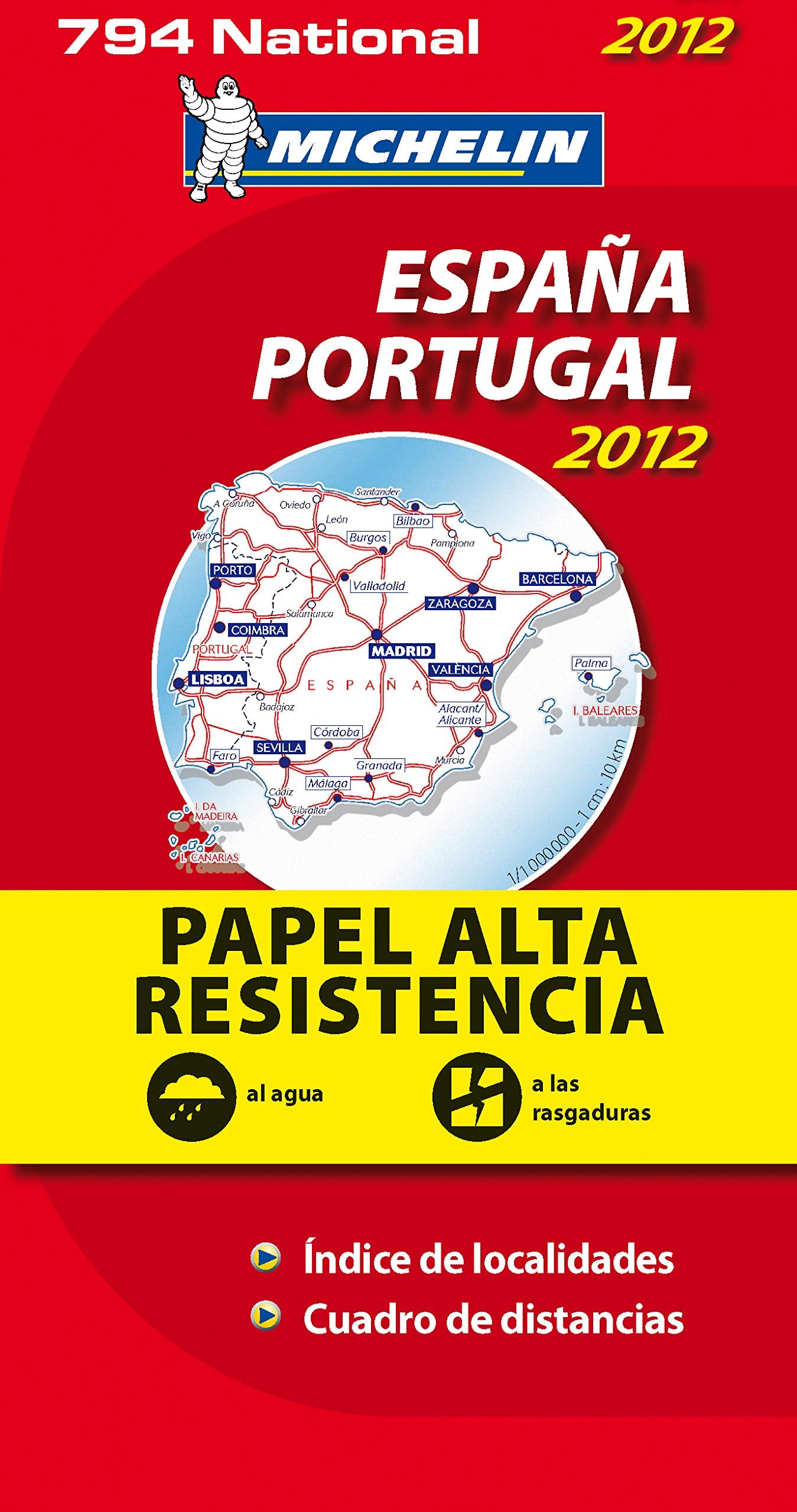 Carte NATIONAL Espagne Portugal Indchirable 2012 book