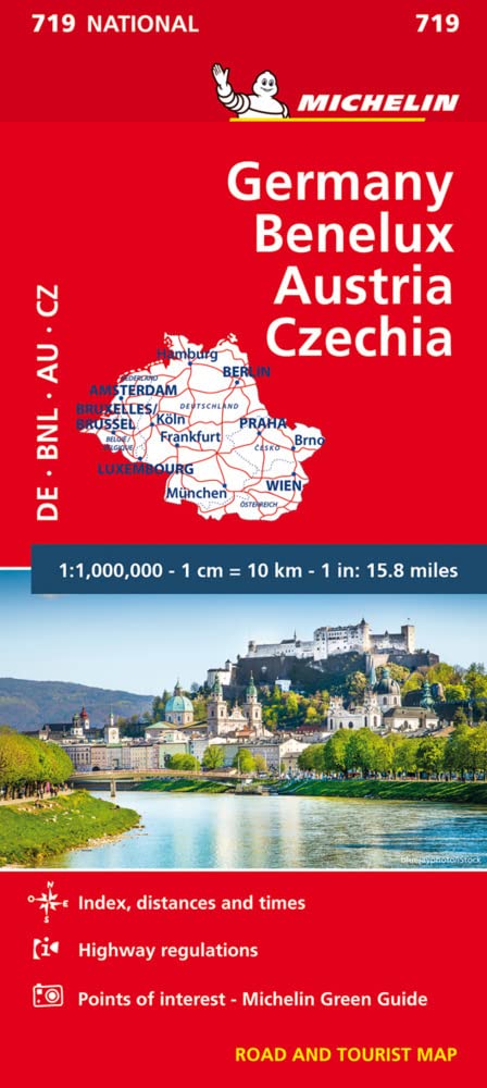 Michelin Mitteleuropa: Straßen- und Tourismuskarte 1:1000.000 (MICHELIN Nationalkarten) Leisure, Home & Garden