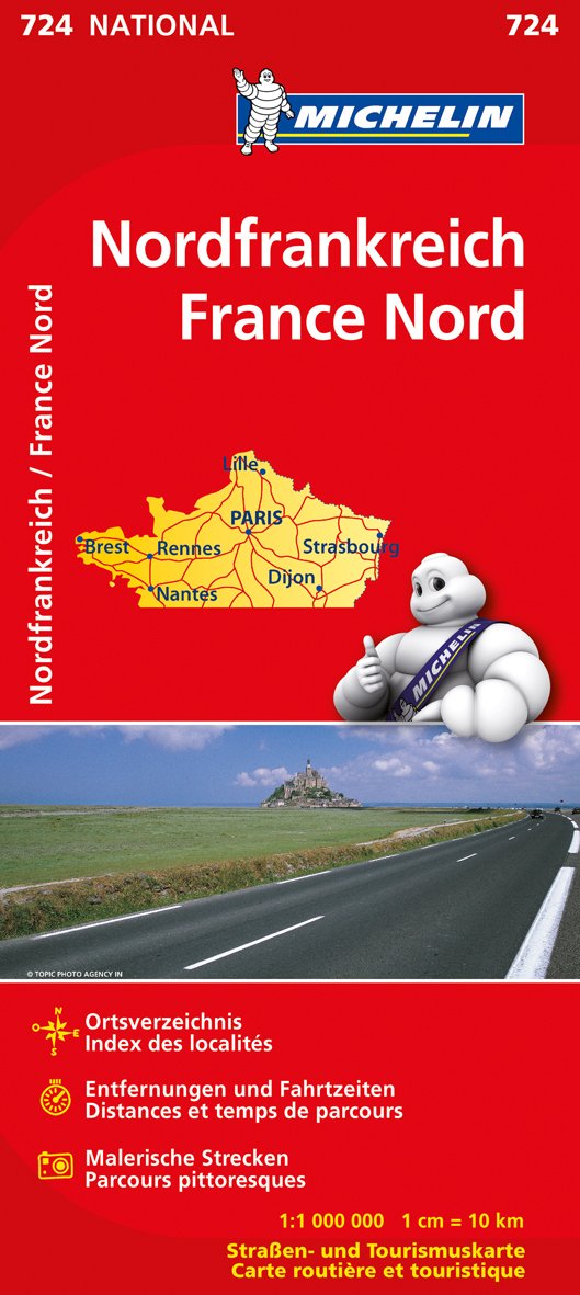 Nordfrankreich 1 : 1 000 000 Nationalkarte Leisure, Home & Garden