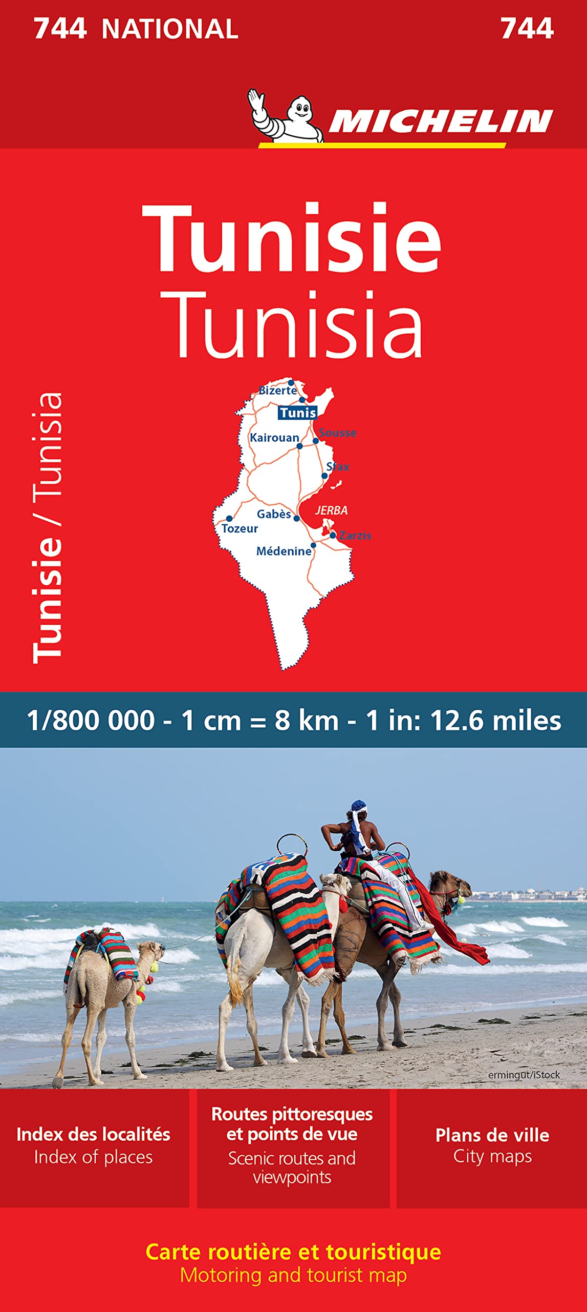 Tunisia - Michelin National Map 744: Map (Michelin National Maps, 744, Band 744) Leisure, Home & Garden
