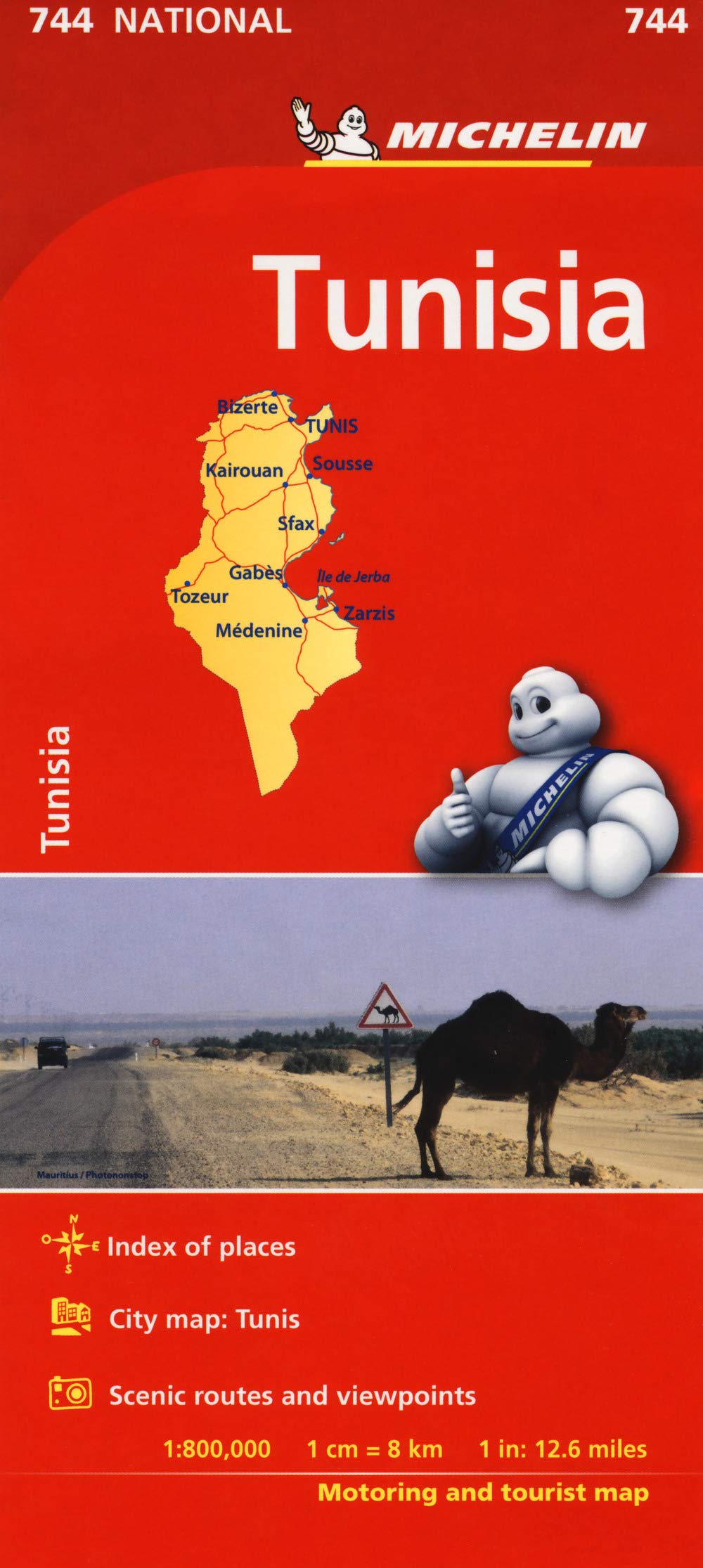 Tunisia - Michelin National Map 744: Map (Michelin National Maps, Band 744) Leisure, Home & Garden