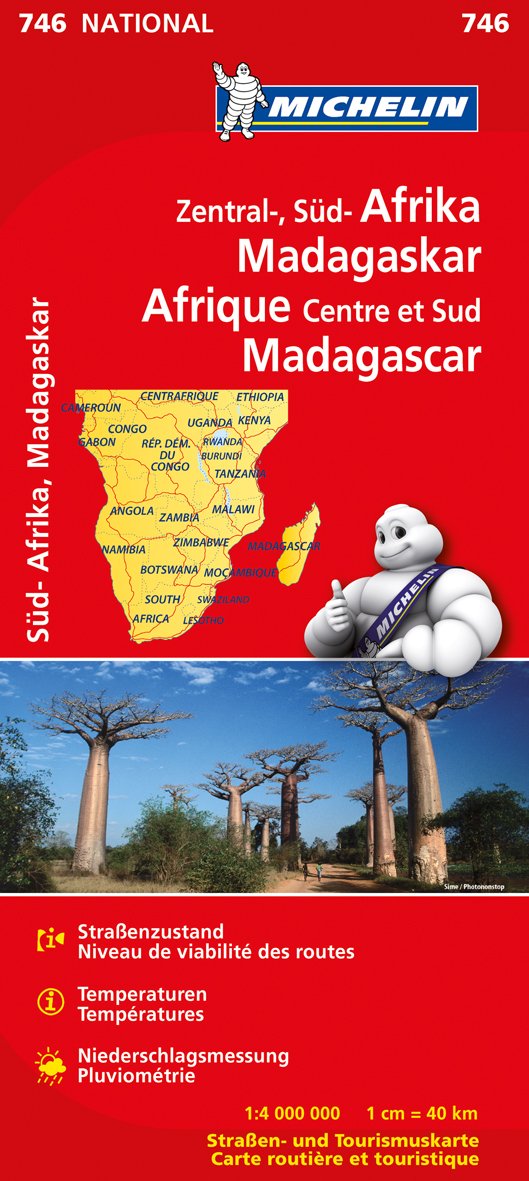 Michelin Zentral- und Südafrika, Madagaskar: Straßen- und Tourismuskarte 1:4.000.000 (MICHELIN Nationalkarten, Band 746) Leisure, Home & Garden
