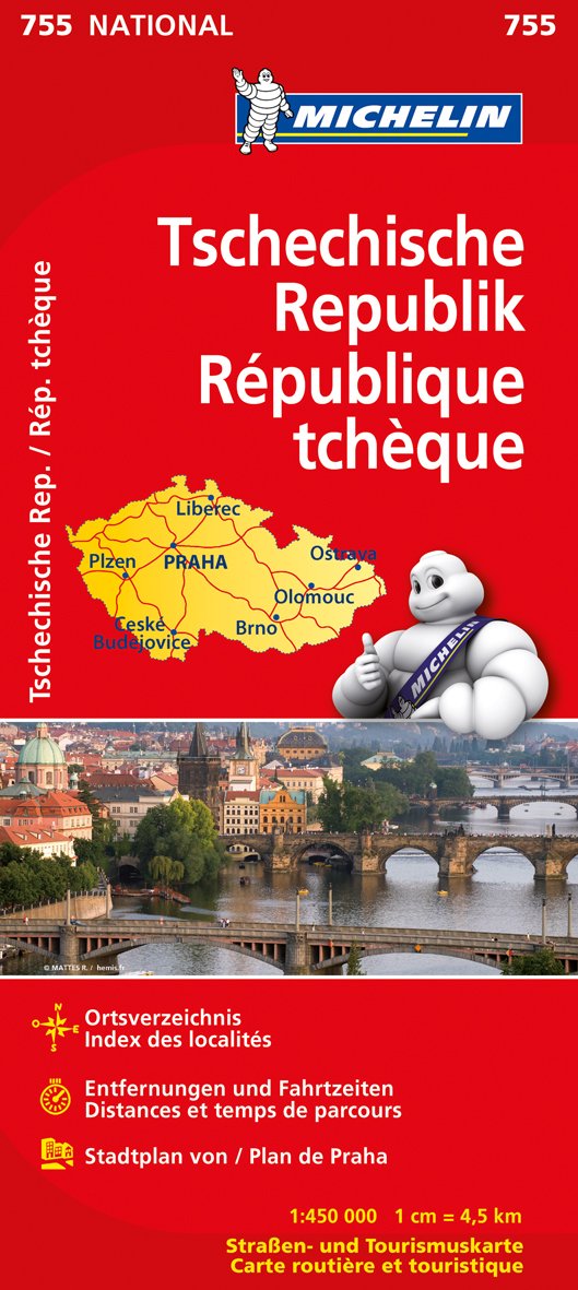 Tschechische Republik 1 : 450 000 Nationalkarte Leisure, Home & Garden