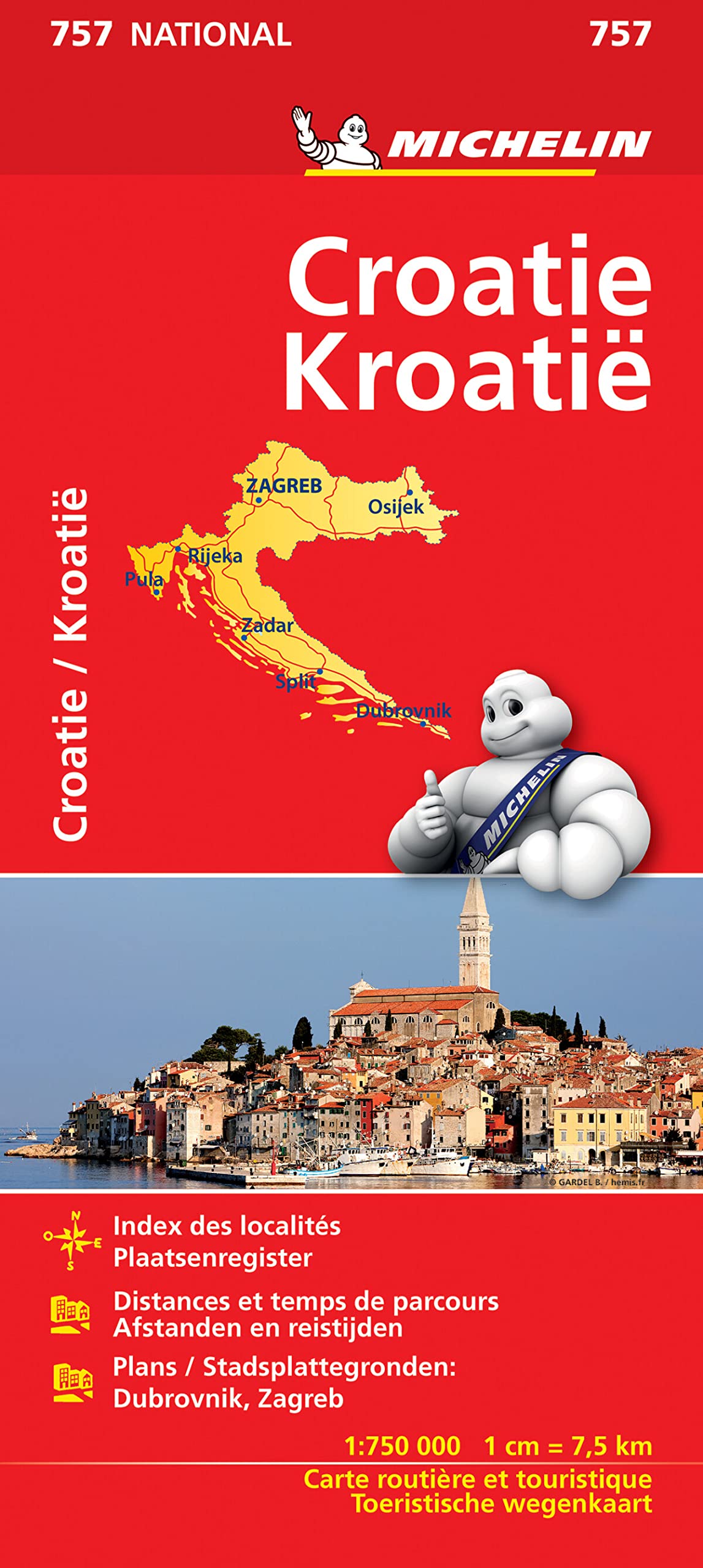 CROATIE / KROATIE 11757 CARTE ' NATIONAL ' MICHELI (Nationale kaarten Michelin) Leisure, Home & Garden