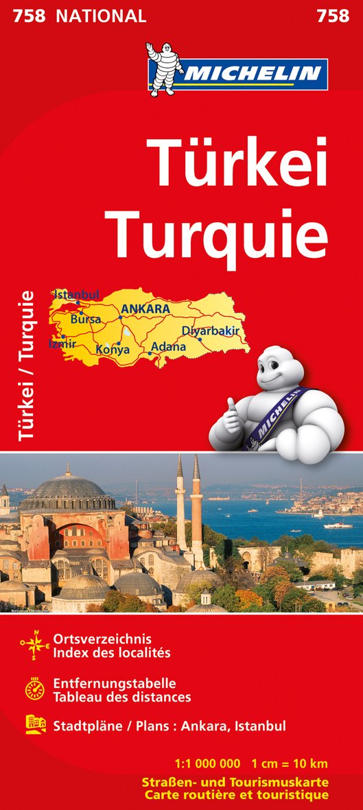 Michelin Türkei: Straßen- und Tourismuskarte 1:1.000.000 (MICHELIN Nationalkarten, Band 758) Leisure, Home & Garden