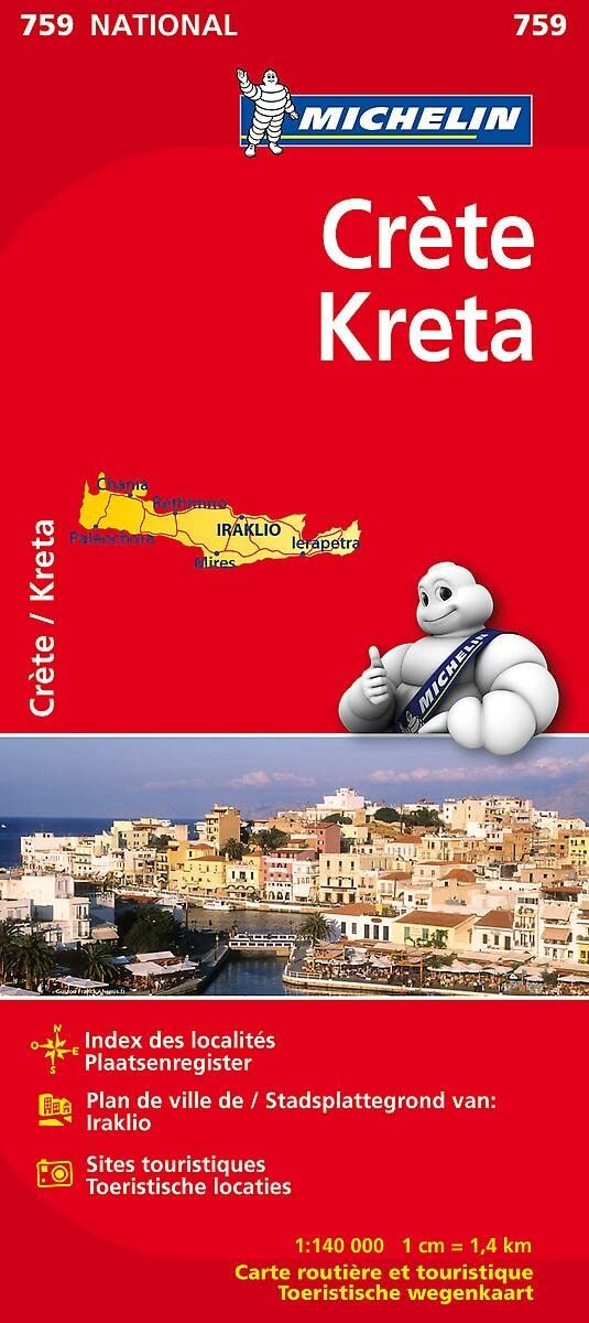 CRETE 11759 CARTE ' NATIONAL ' 2011 MICHELIN KAART book