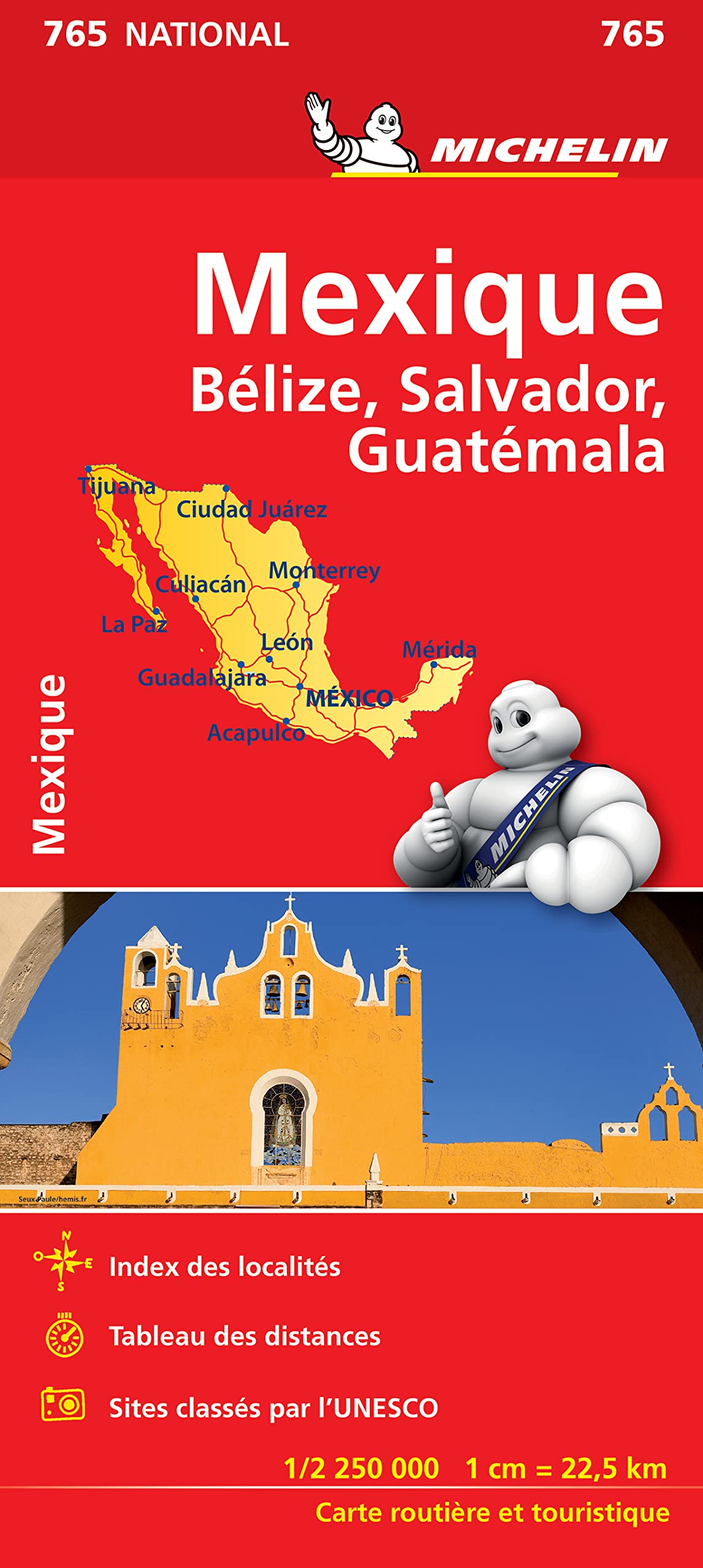 MEXIQUE 11765 CARTE NATIONAL MICHELIN KAART: Bélize, Salvador, Guatémala Leisure, Home & Garden