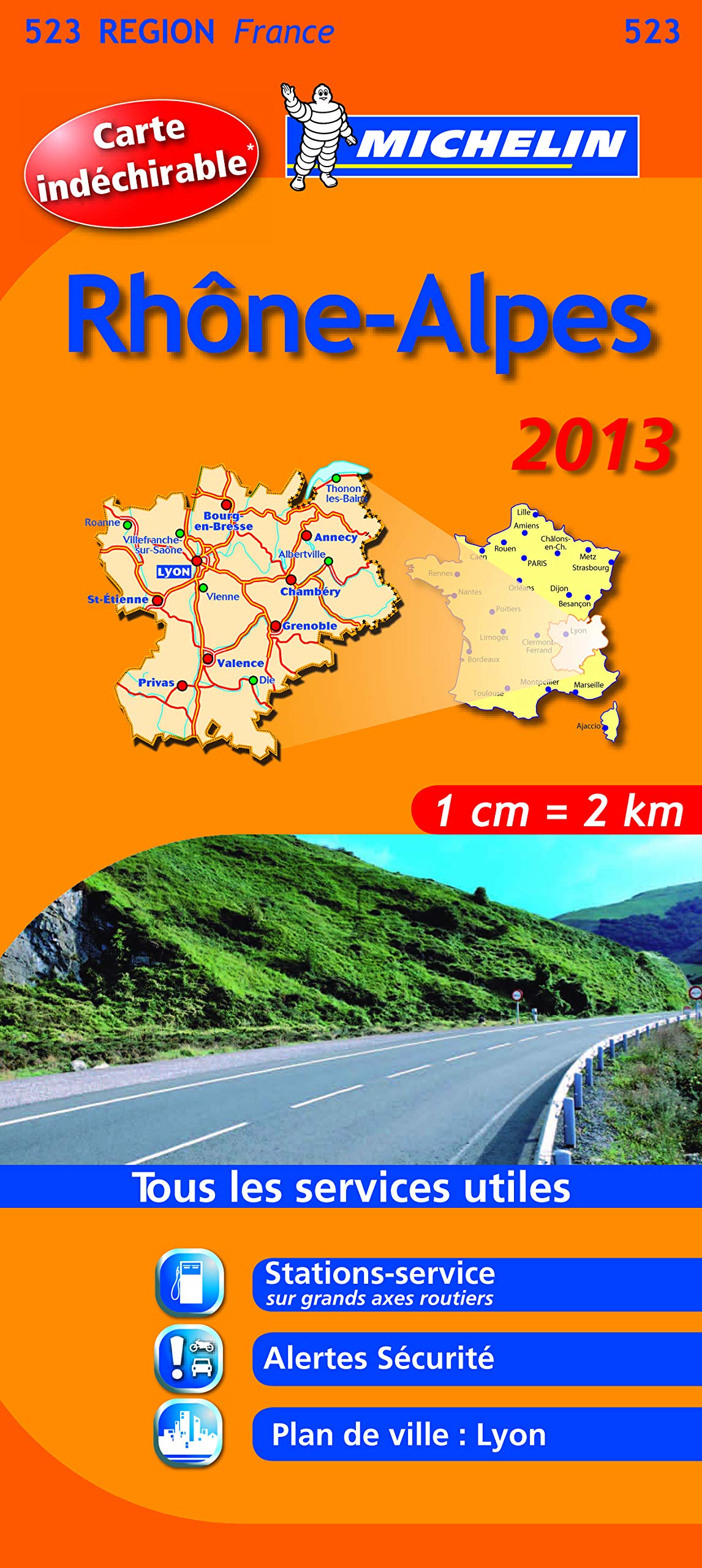 CARTE ROUTIERE 523 RHONE ALPES HR 2013 book