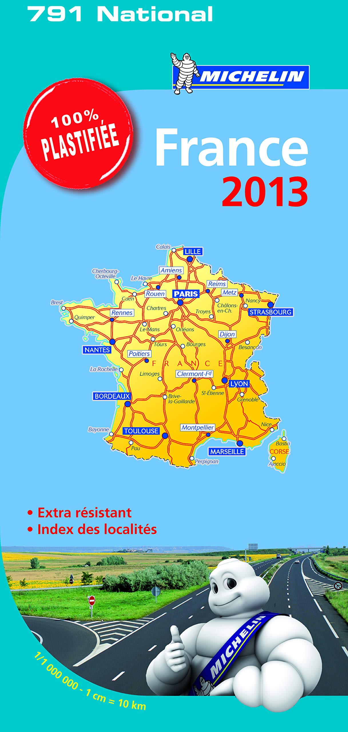 Frankreich (plastifiziert): Extra résistant, Index des localités (MICHELIN Nationalkarten) Leisure, Home & Garden