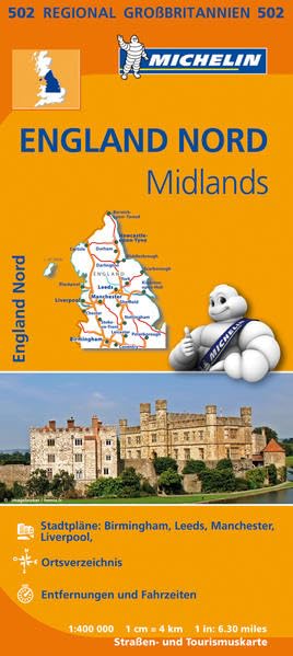 Michelin Regionalkarte England Nord - Midlands 1 : 400 000 book