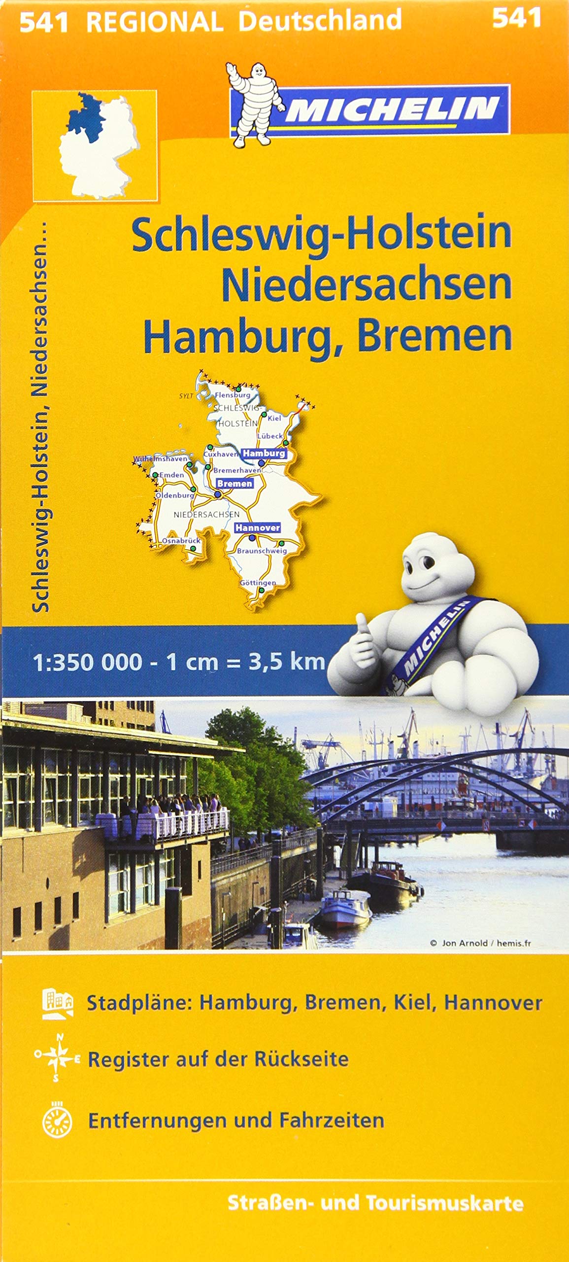 Michelin Regionalkarte Schleswig-Holstein / Niedersachsen / Hamburg / Bremen 1 : 350 000 book