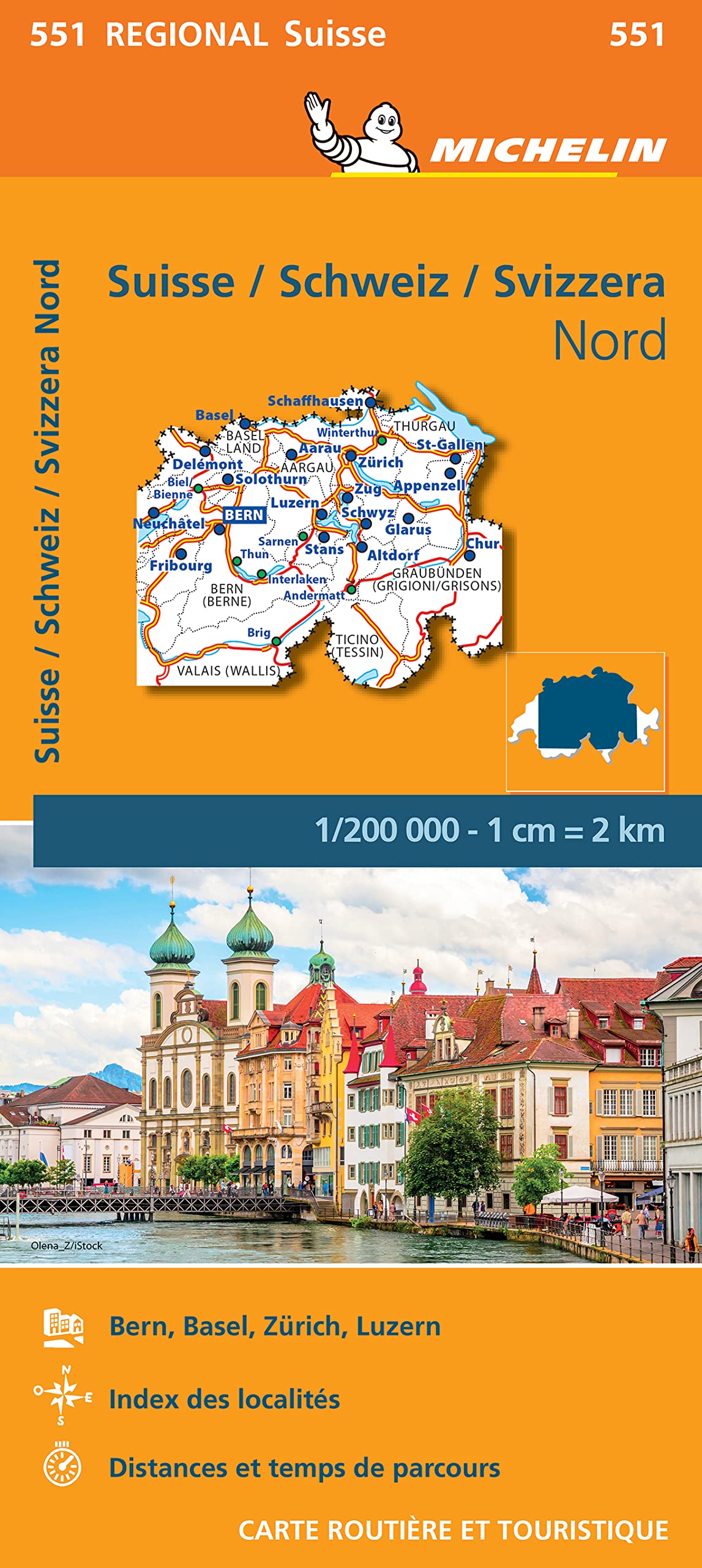 Switzerland North (551): Wegenkaart Schaal 1 : 200.000 (Regionale kaarten Michelin, Band 551) Leisure, Home & Garden
