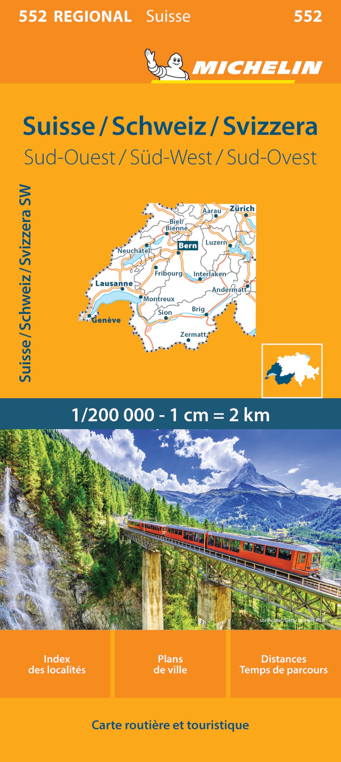Switzerland South-West (552): Wegenkaart Schaal 1 : 200.000 (Regionale kaarten Michelin, Band 552) Leisure, Home & Garden