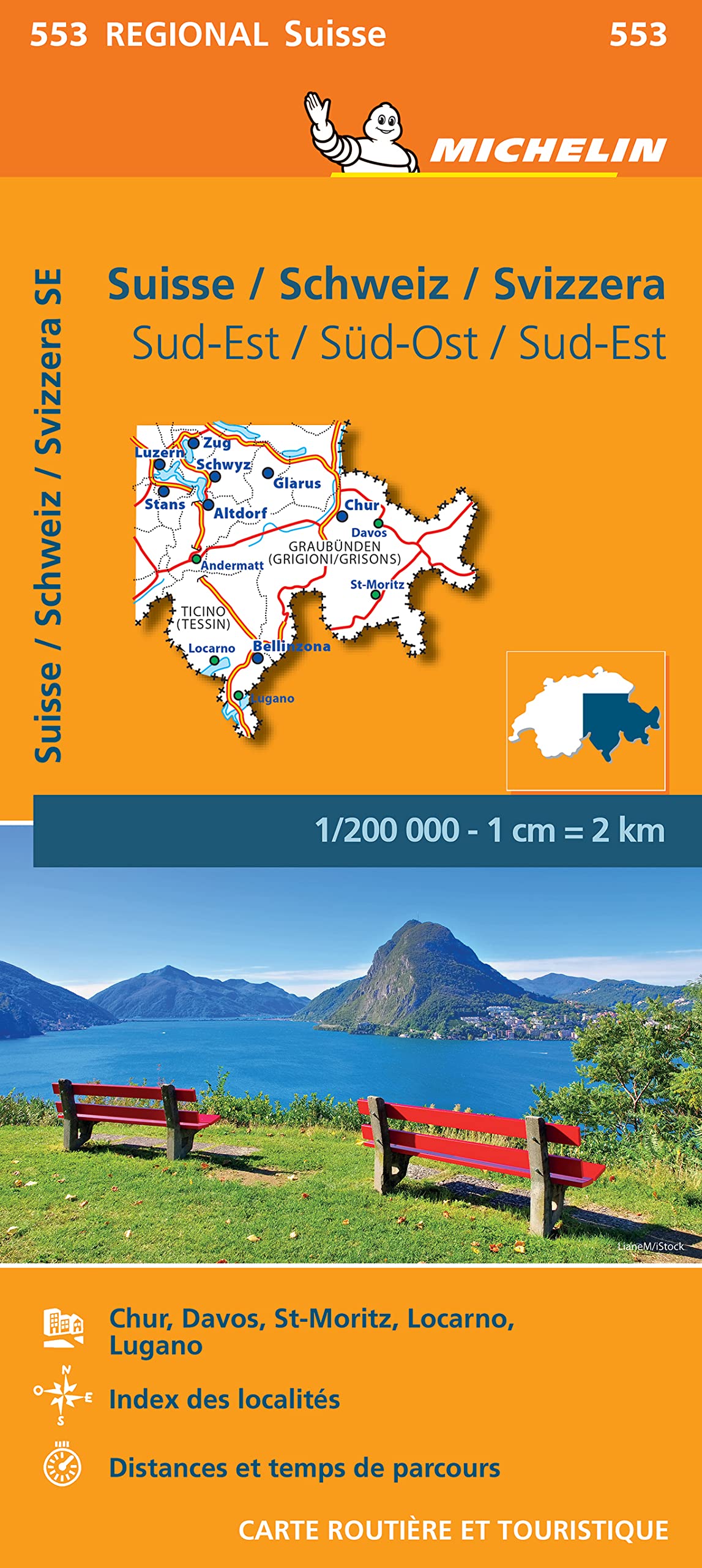 Switzerland South-East (553): Wegenkaart Schaal 1 : 200.000 (Regionale kaarten Michelin, Band 553) Leisure, Home & Garden