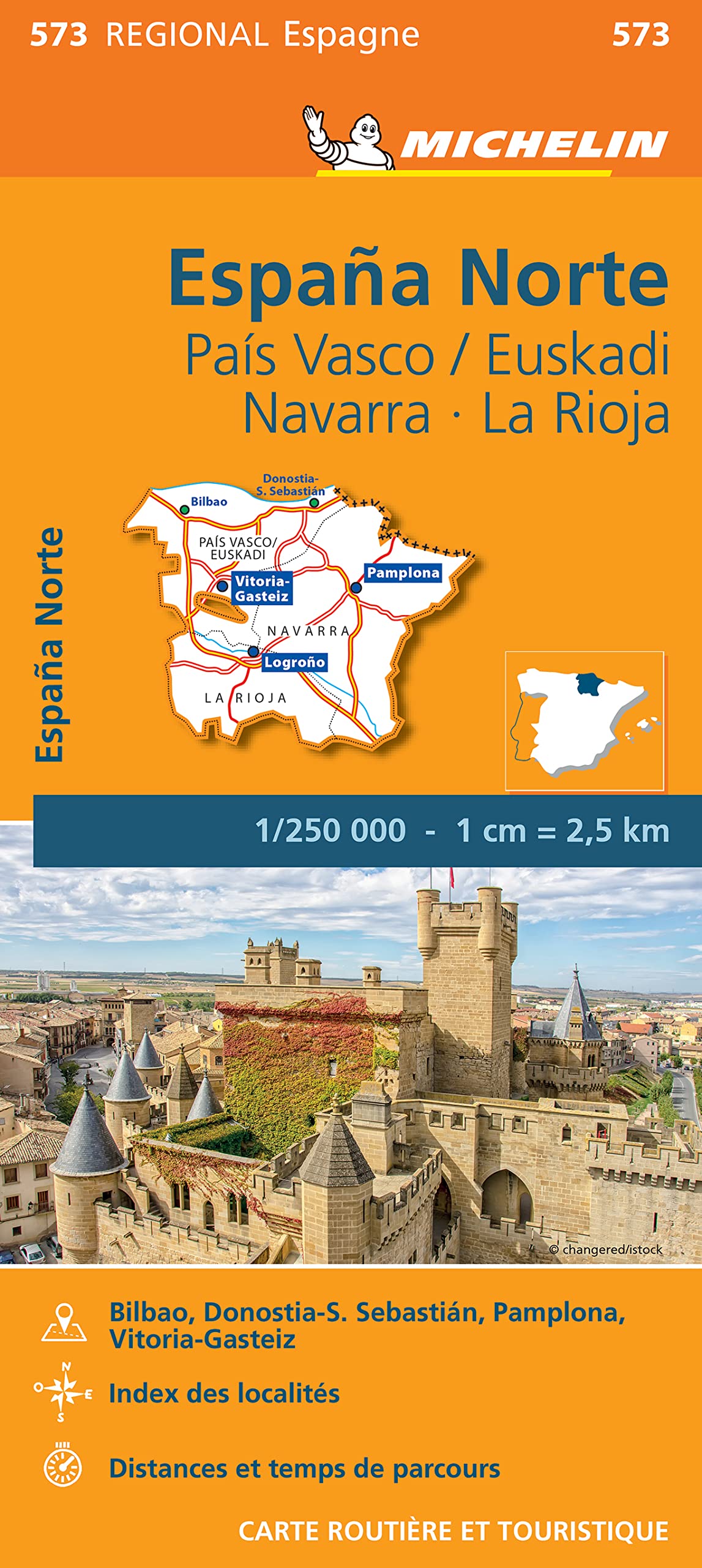 Pais Vasco/ Navarra / La Rioja (573): Wegenkaart Schaal 1 : 250.000 (Regionale kaarten Michelin, Band 573) Leisure, Home & Garden