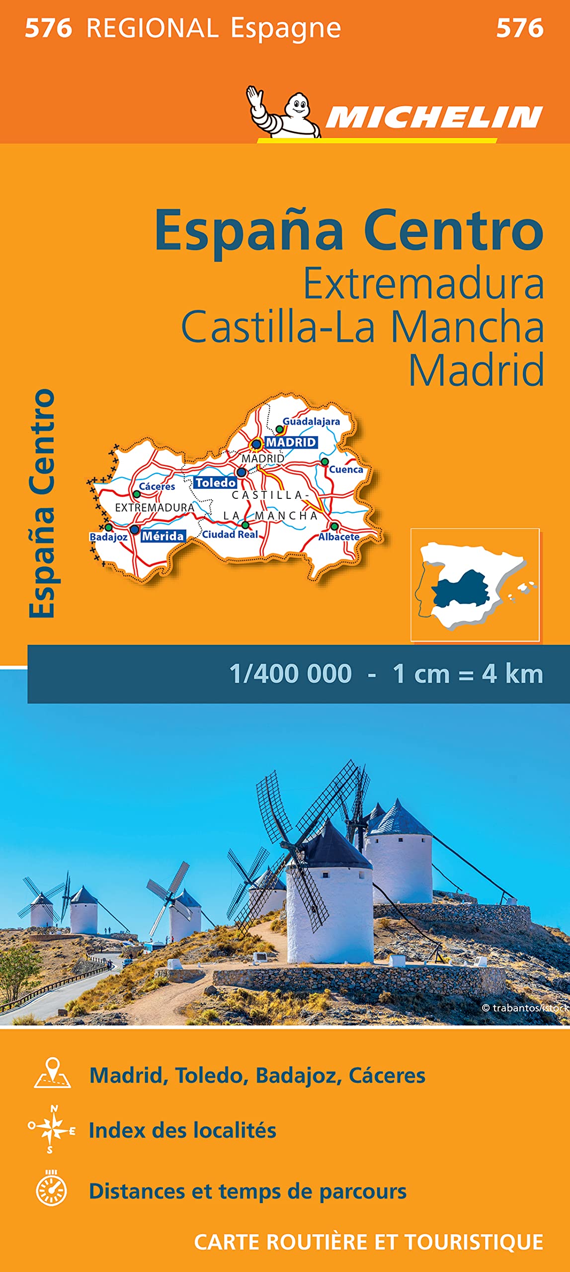 Carte Régionale Espagne Centre : Extremadura, Castilla-La Mancha, Madrid book