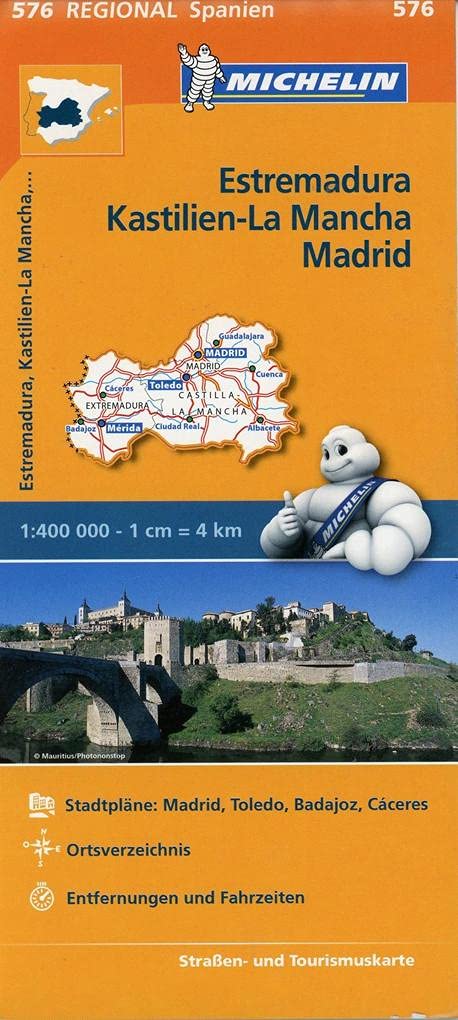 Michelin Regionalkarte Estremadura (Extremadura), Kastilien-La Mancha, Madrid 1 : 400 000 Leisure, Home & Garden